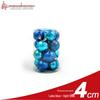 Set of 16 Painted Christmas Ball Ornaments - 4cm, 6cm, 8cm - Shiny Decorative Hanging Baubles
