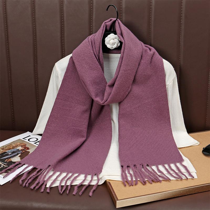 New Winer Warm Cashmere Scarf for Women Fashion Solid Thick Blanket Pashmina Shawl Wrap Female Bufanda Echarpe Foulard