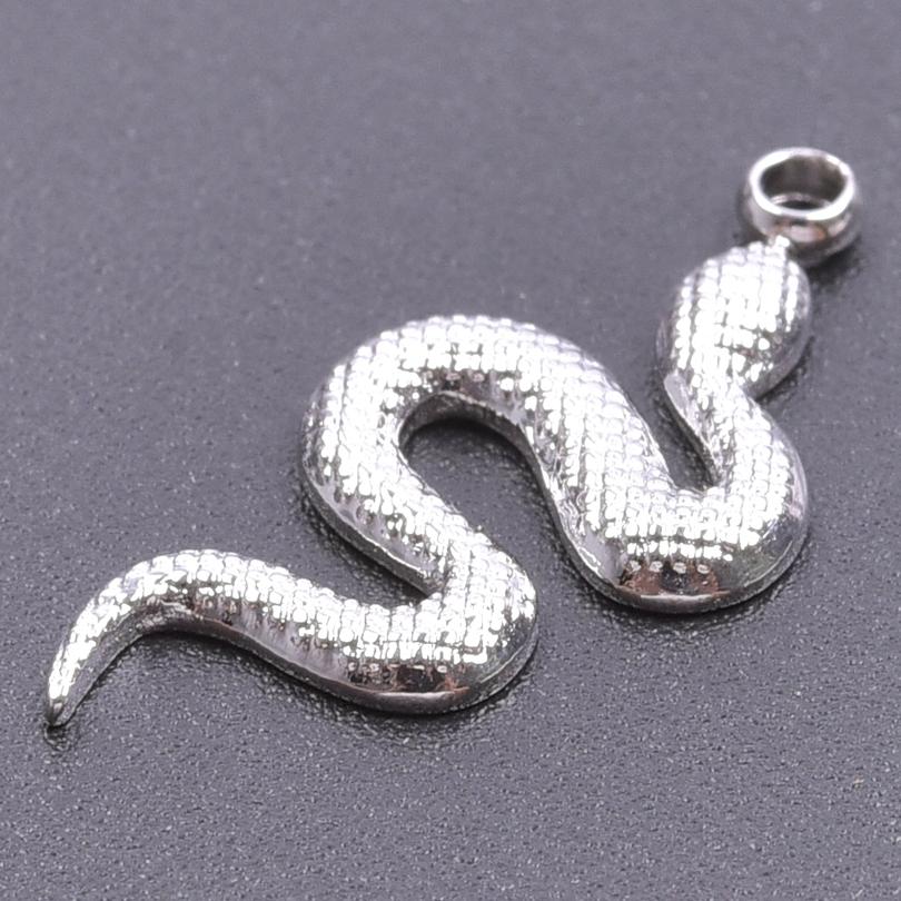6Pcslot Sea Accessories Shell Conch Snake Pendant Stainless Steel Charms For Jewelry Making Bulk Diy Necklace Earrings Material