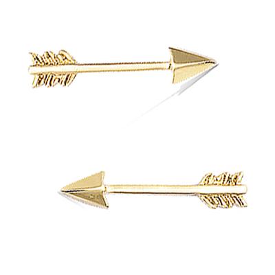 [M6210] - Altın Kaplama 'Aşk Tanrısı Ok' Küpe - 21x4 mm
