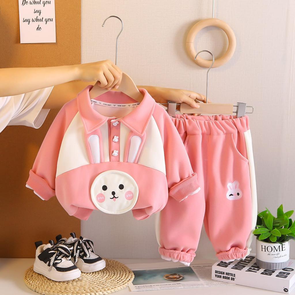 Kids Casual Long-Sleeve Set, Comfortable Daily Wear Outfits