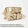 Popular Rhinestones Studded Skull Buckle Belt for Adult Sequined Belt All Matching Western Belt Glittering Belt for Daily