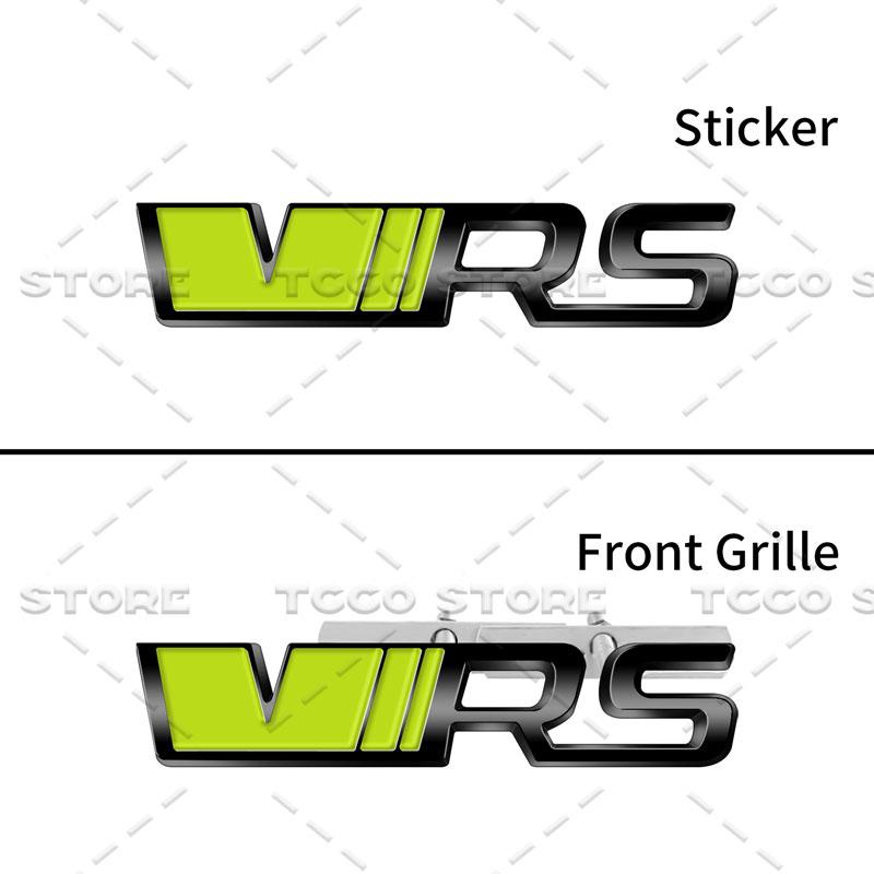 3D Chrome Metal Car Styling VRS Logo Front Grille Emblem Sticker For Skoda Octavia Fabia Rapid Superb Kodiaq Rear Trunk Decor
