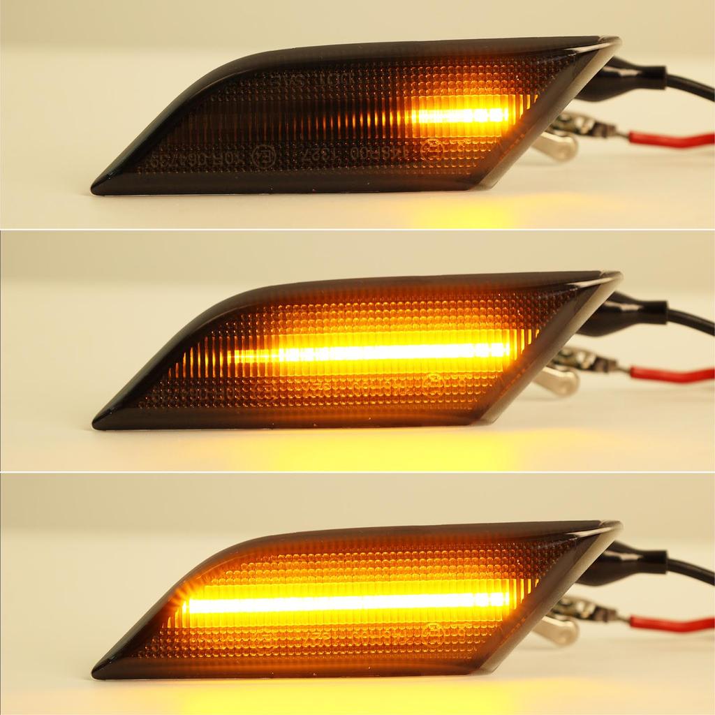 2 stk 12V Gult Sidespeillys Dynamiske LED Sidemarkeringslys Blinklys For VW For Transporter T6.1 Facelift 2020-Opp