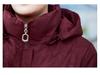 Elderly Women's Winter Cotton Coat with Detachable Hood - Loose Plus Size Warm Jacket for Mothers and Mother-in-Laws