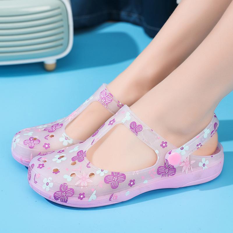 Scarpe da Passeggio per Torrente Estive con Fori da Donna Sandali Bassi Estivi da Spiaggia Ciabatte Gelatina Sandali da Spiaggia con Zeppa Fresche Ciabatte
