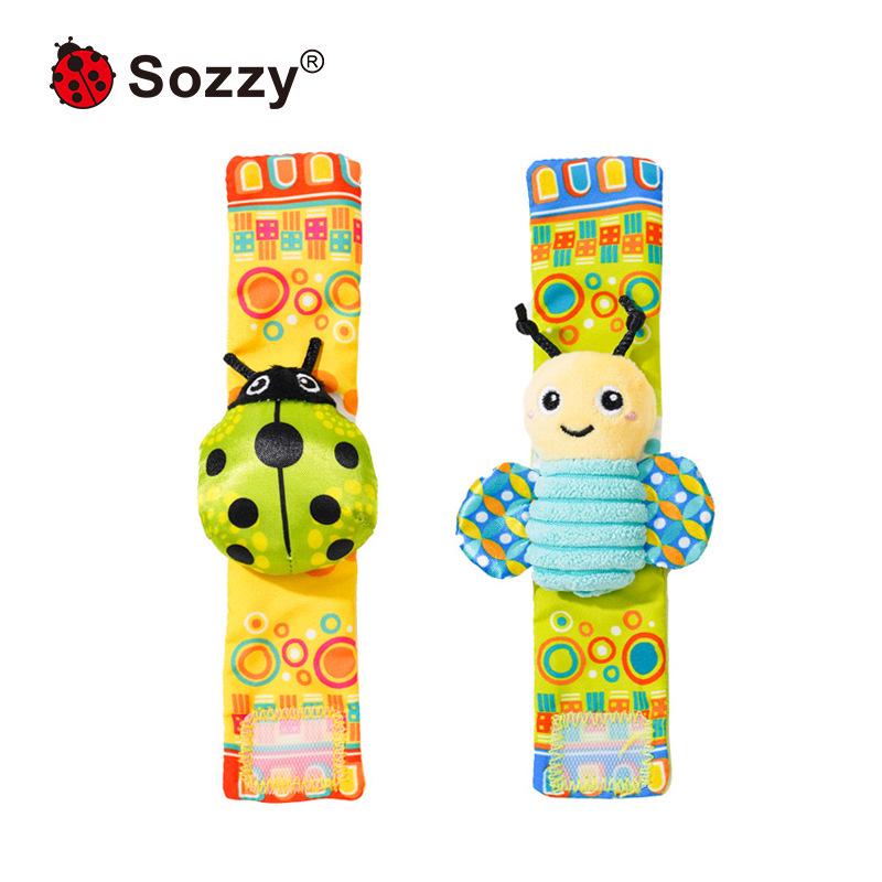 Sozzy Educational Baby Rattle and Wrist Sock Toy for 0-1 Year Olds