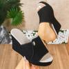 2026 Women's Platform Wedge Sandals - Chunky Sole, Open-Toe, Large Sizes, Casual Beach Style