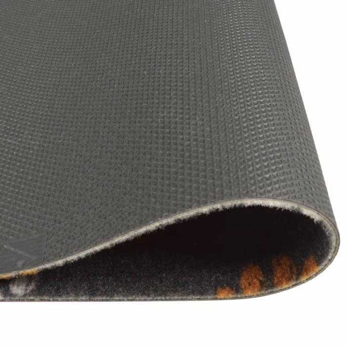VidaXL Tapis de cuisine lavable impression de pattes 60x180 cm velours 136574