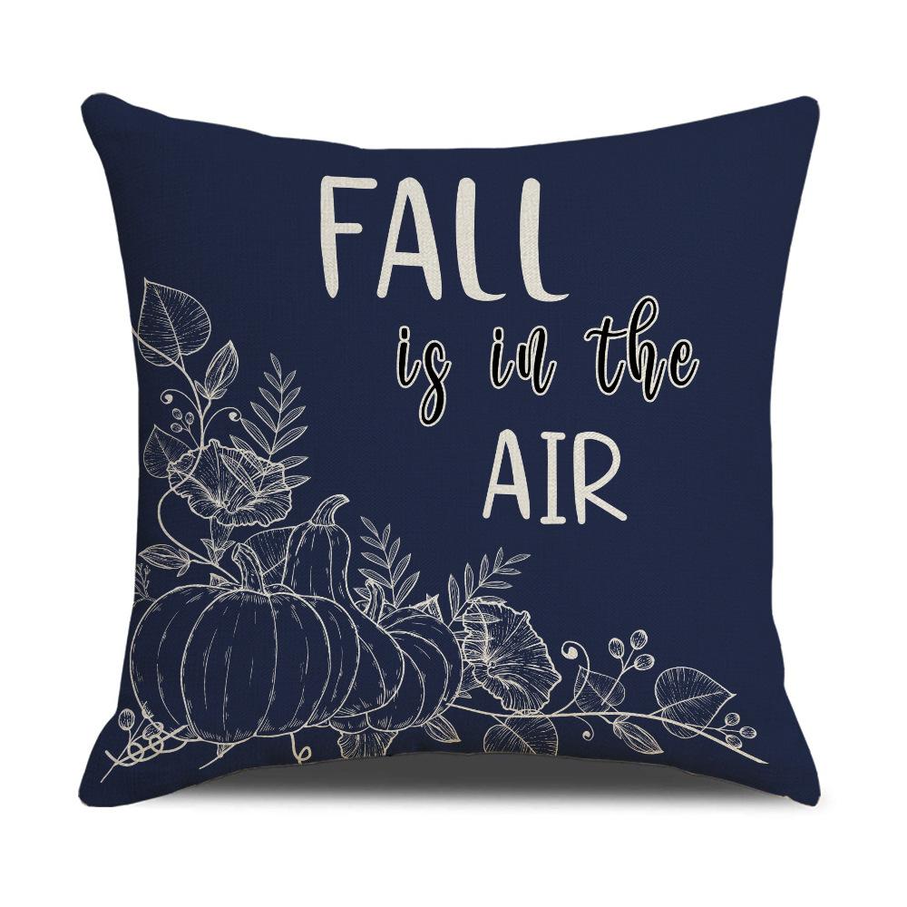 

Autumn Pumpkin Letter Pillow Case Thanksgiving Living Room Cushion Harvest Ornament Sofa Pillow Premium Durable 45 * 45Cm (excluding pillow core)