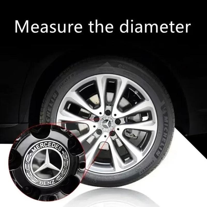 Car Sticker For Mercedes Benz 4 Pieces/Set 75mm For Mercedes Benz AMG W203 W206 W220 W205 W211 W212 Car Wheel Center Hub Caps Be