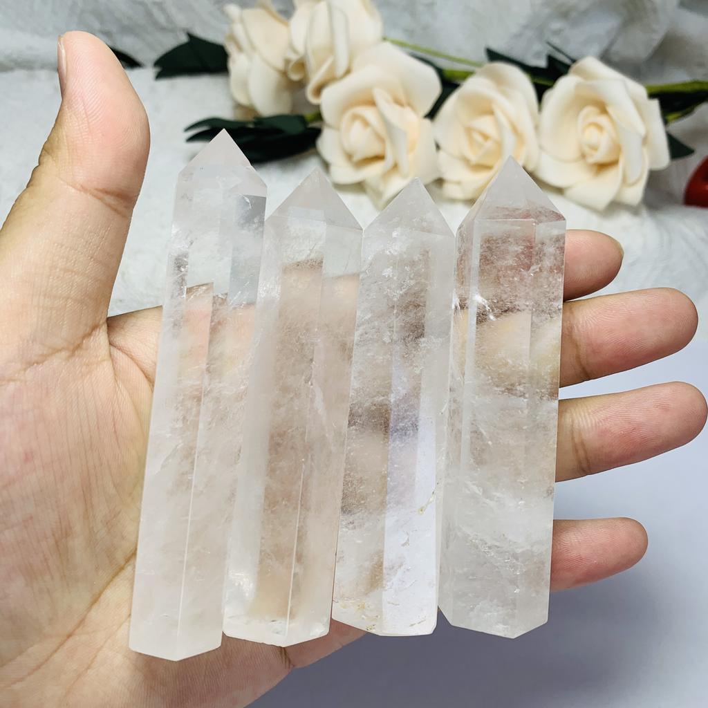 Natural Crystal Tower Clear Quartz Point Tower for Fengshui Ornaments