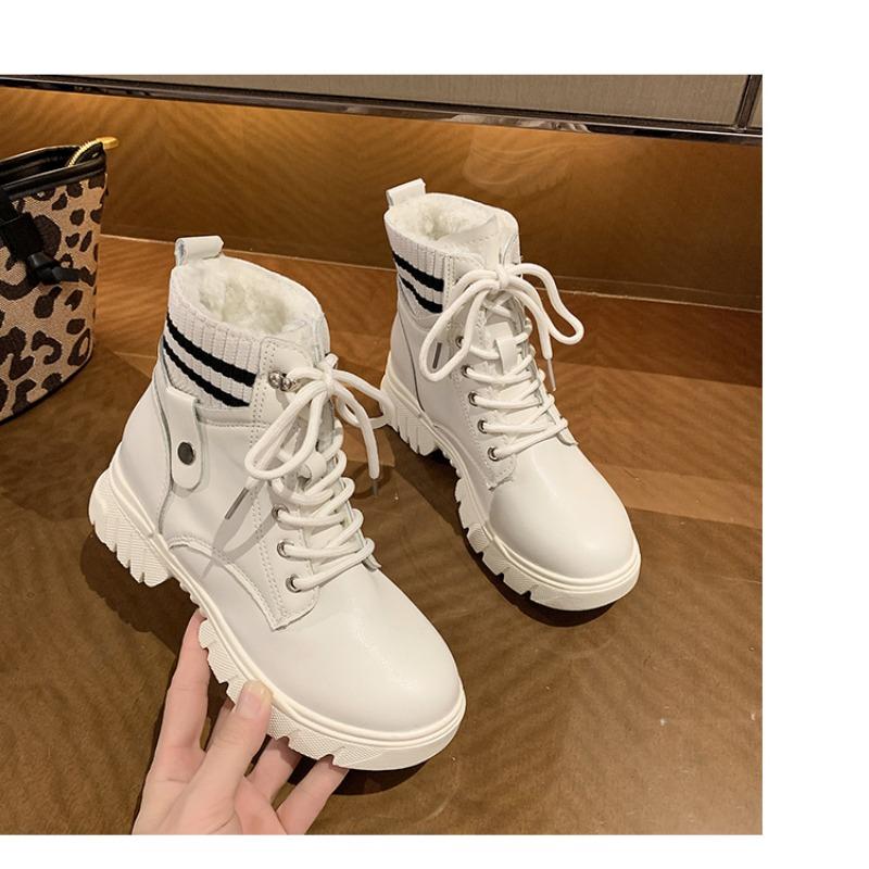 New Round Toe Cross Strap Fashion Women's Shoes Wear-resistant Comfortable Elegant Casual Ankle Boots Chaussure Femme