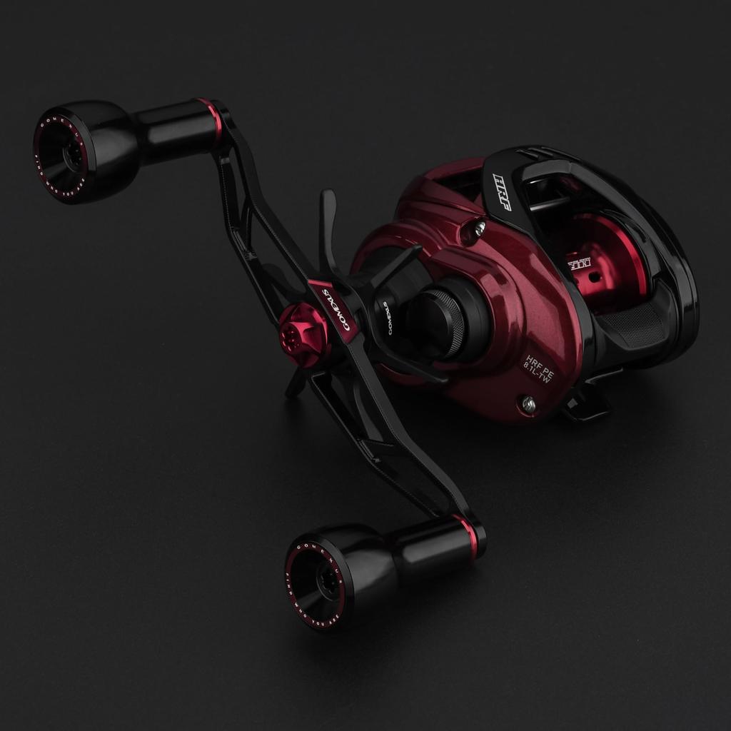 GOMEXUS Air Lite Double Reel Handle 30g 120mm With Knobs Black Red 8x5mm