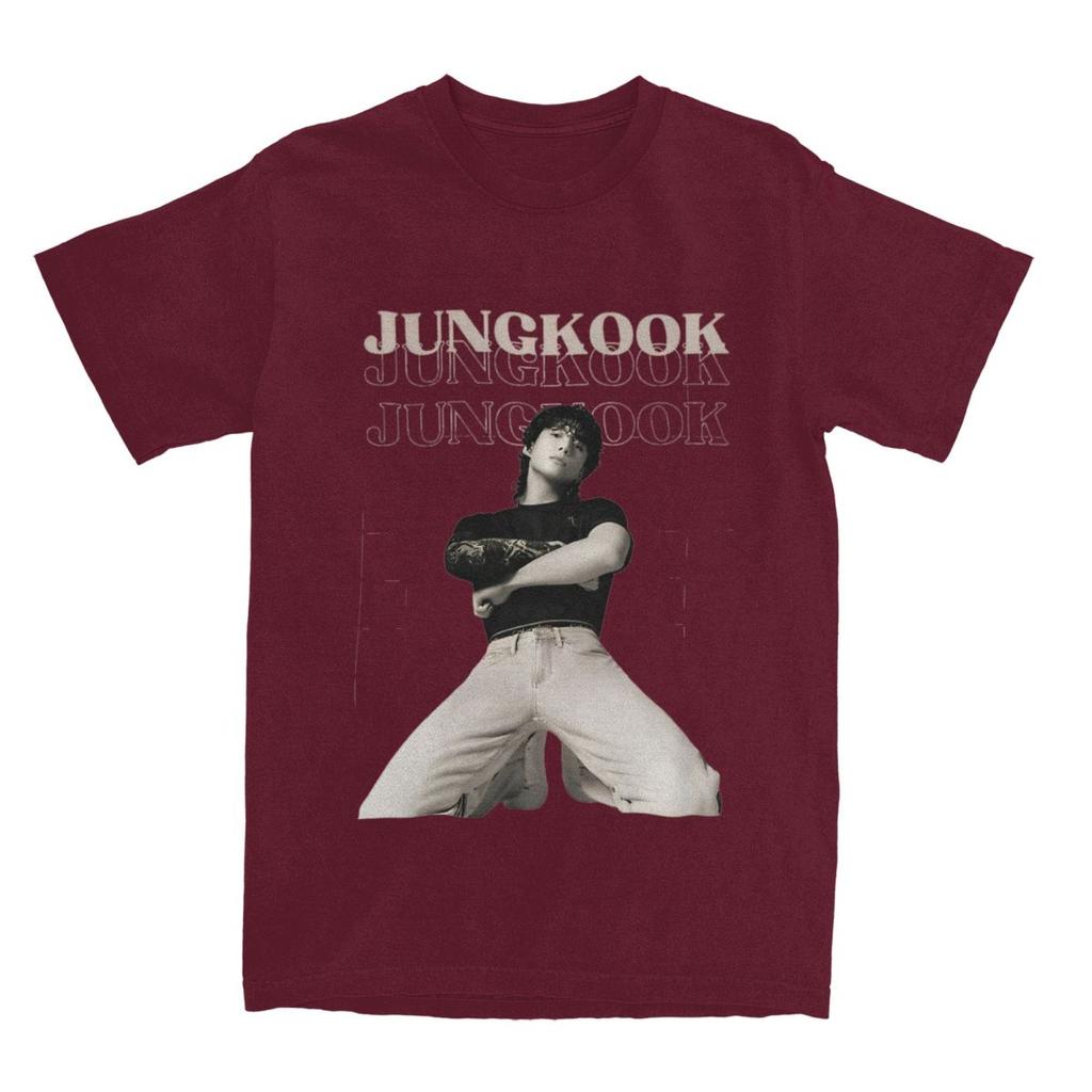 Jungkooks Vintage T-Shirt Sommer Koreanischer Pop Fantastische T-Shirts 100 Baumwolle Harajuku T-Shirt für Männer Kurzärmelige Freizeit-Tops