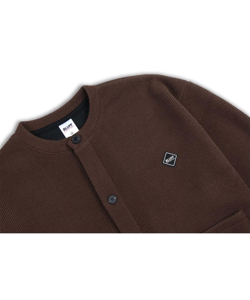 Bluff Knit Fleece Cardigan [Brown]