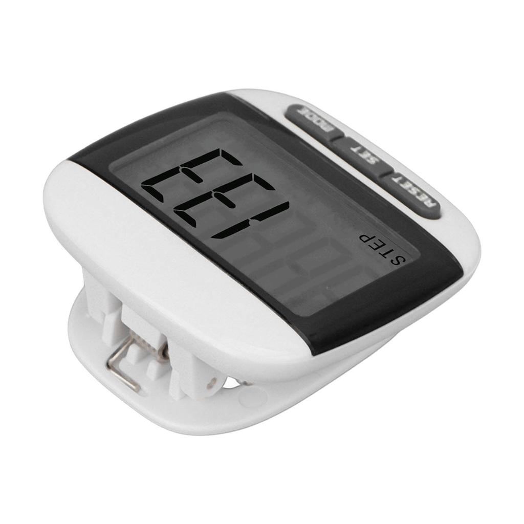 Elderly Step Counter LCD Display Clear Screen Accurate Walking Pedometer with ClipBlack
