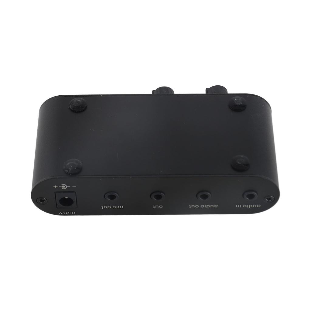 Small Stereo Audio Preamplifier 3 Output Ports Aluminum ABS Headphone Amplifier for Loudspeaker