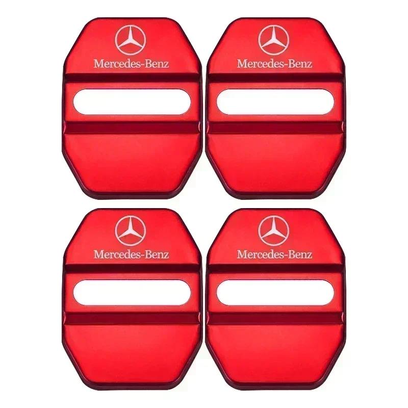 4pcs Car Door Lock Cover Auto Protection Case For Mercedes Benz B/C/E/S Class A Class C200L GLC GLE CLA Accessories Car Styling DV1