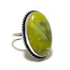 Swiss Green Opal Gemstone 925 Sterling Silver Jewelry Ring Size Adjustable SU-10553