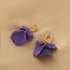 2024 Exaggerated Green Flower Stud Earrings: High-End, Niche Design for Women