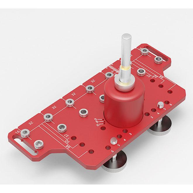 Shelf Pin Hinge Jig 2 in 1 Self Contained Clamping All Metal Cabinet Hardware Tool Drilling Guide