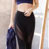 Korean Style Mesh Patchwork Slimming Yoga Pants: Stretchy, Sexy, Tight-fit, Hip-lifting Fitness Wear.