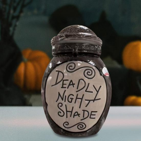 Halloween Potion Bottle with Lid Decorative Witch Bottle Multi-functional Resin Storage Jar Container Holiday Party Decoration Ornament
