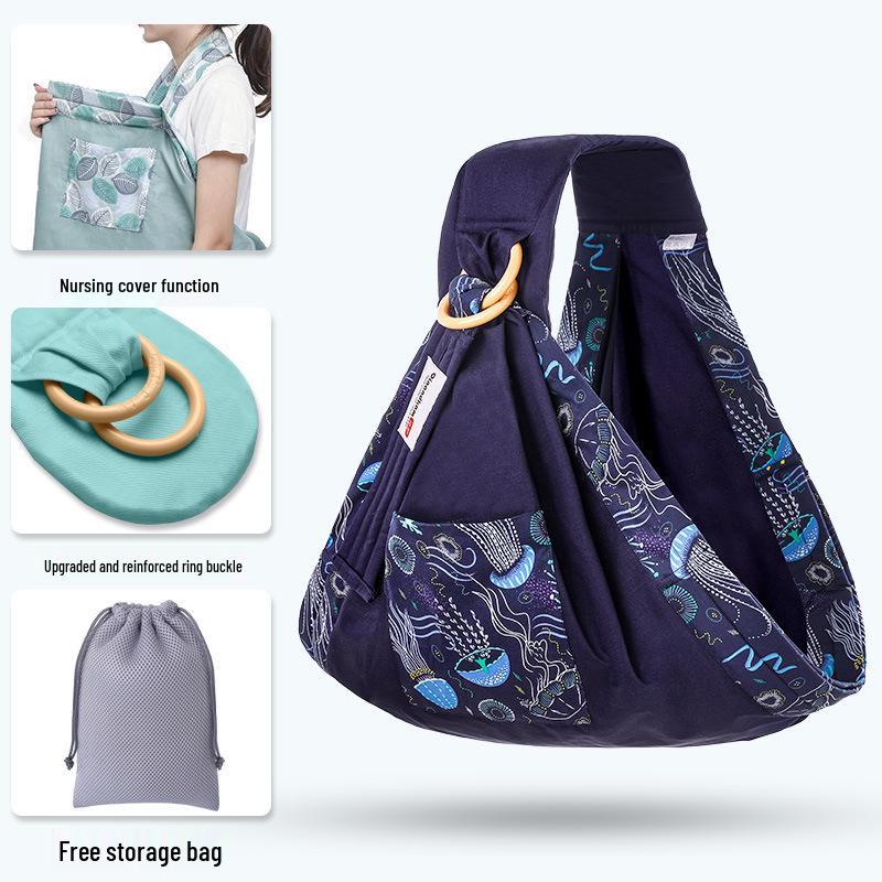 Newborn Nursing Baby Sling Scarf: Breathable, Multifunctional, All-Season, Horizontal Hold