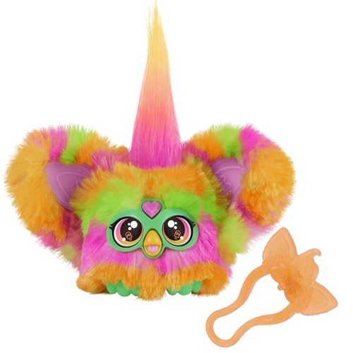 Furby Fur Bullets Party Mini Friend Over 45 Sounds, Furby Language, Electric Plush Toy, Ages 6+, Multicolor G0400 Genuine Product