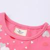 New Summer Heart Pattern Princess Dress - European & American Style, Knitted Cotton, Cartoon Print for Girls