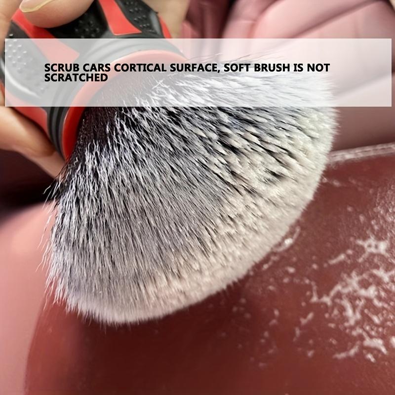 Large Area Premium Car Detailing Brush with Soft Bristles and Ball Handle for Dust Removal