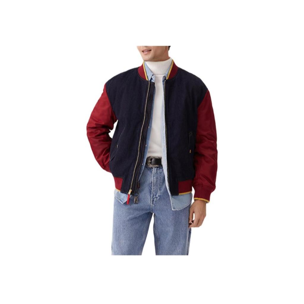Levis SS25 New Year Limited Edition Patchwork Design Casual Loose Denim Jacket Men Jackets Blue Red 0036C-0000