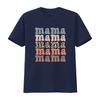 Vintage Retro Leopard Print Mama Stacked Text Casual T Shirt Vintage Washed Breathable Soft Slightly Streetwear
