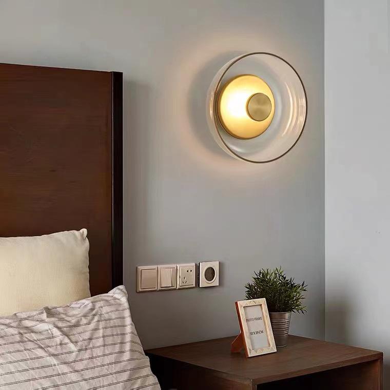 Nordic Postmodern Bedside Wall Lamp - Mid-Century Creative Glass Design for Bedroom & Living Room