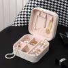 Portable Travel Jewelry Box Jewelry Organizer Display Jewelry Case Leather Earring Ring Necklace Storage Box