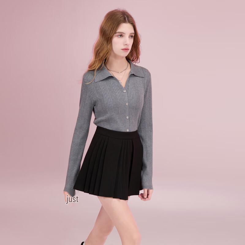 

Sancai Women s Ribbed Polo Neck Slim Fit Sweater L 165/88A