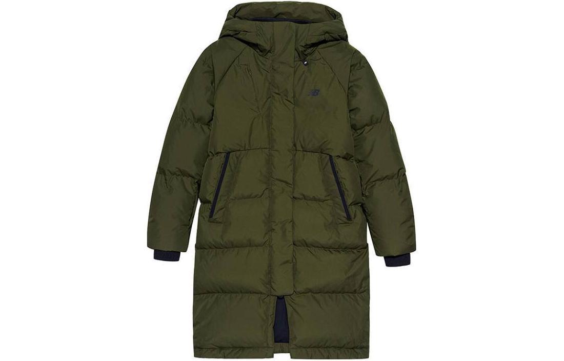 New Balance Down Jackets Women s Olive Hooded Moderate Down Coat NP74T012-KH S