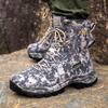 Botas de Caminhada Profissionais Camufladas 2025 Masculinas Outdoor Antiderrapantes Botas de Caça Cano Alto Impermeáveis Sapatos de Treino para Escalada para Homens