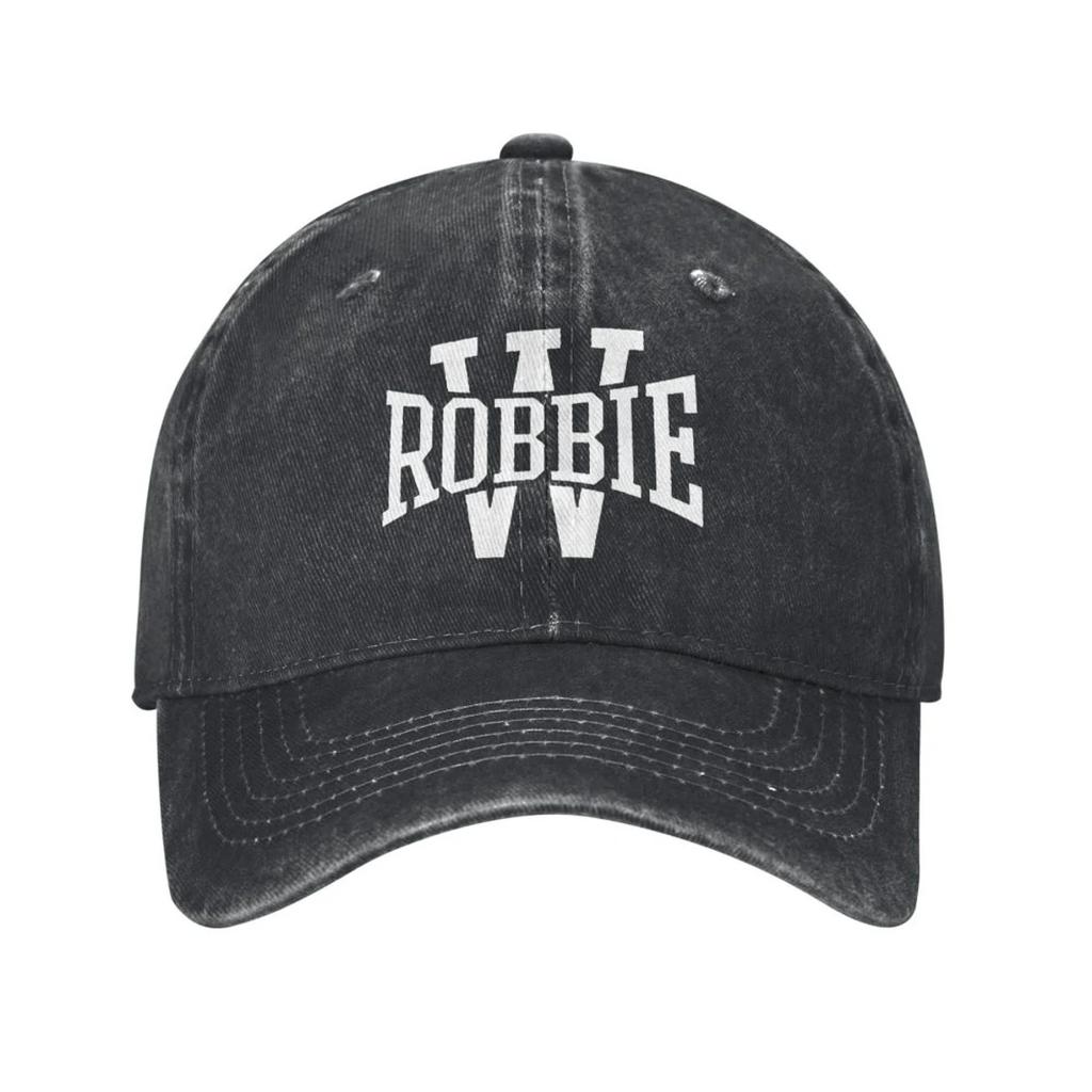 Vintage Robbie Williams Live 2025 Concert Baseball Cap for Unisex Women Distressed Washed Snapback Hat RW Singer Outdoor Gift Hats