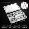 Stainless Steel Divided Meal Plate with Lid