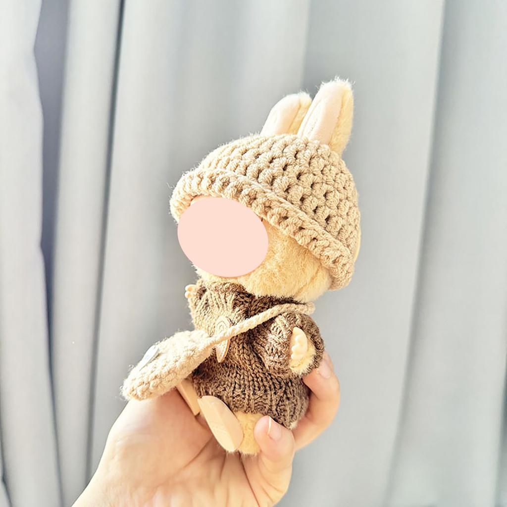 Cute 17cm doll clothes, plush toy outfit, doll clothes, adorable, compatible with Labubu dolls, costume.
