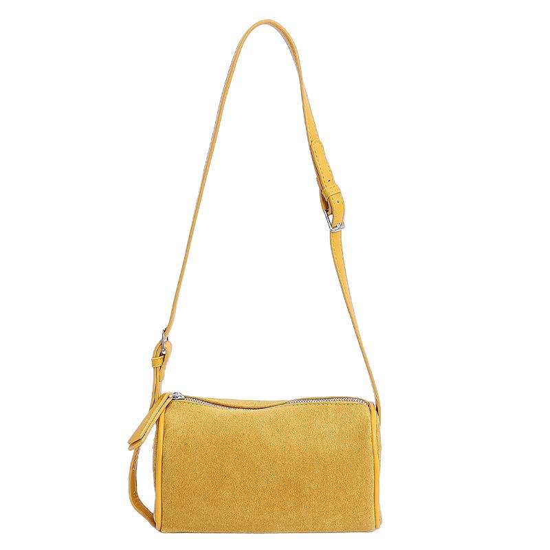 Retro matte cylinder bag women's new versatile shoulder messenger bag niche design pillow bag