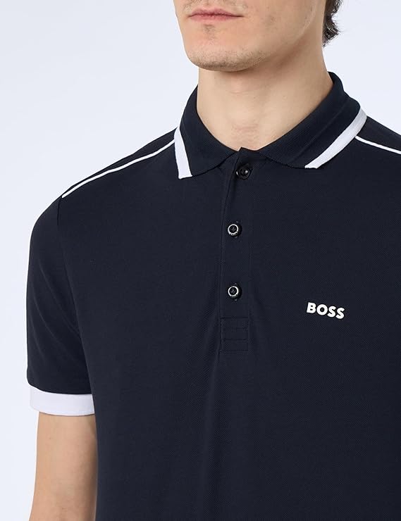 Men's Boss Paddy 1 Navy Blue Polo Shirt Regular Fit Navy Blue (50512995-402)