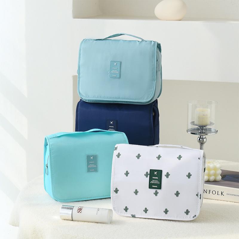 Foldable Hanging Toiletry Bag: Large Capacity Travel Makeup Organizer for Men & Women