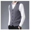Men S Middle Age Sleeveless Knitted Cardigan Jacquard Dad Vest