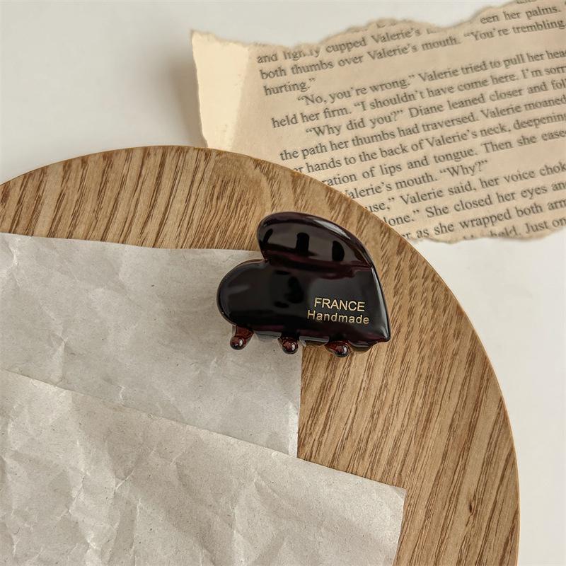 2024 French Heart Mini Hair Claw Clip for Women - Spring/Summer Headwear