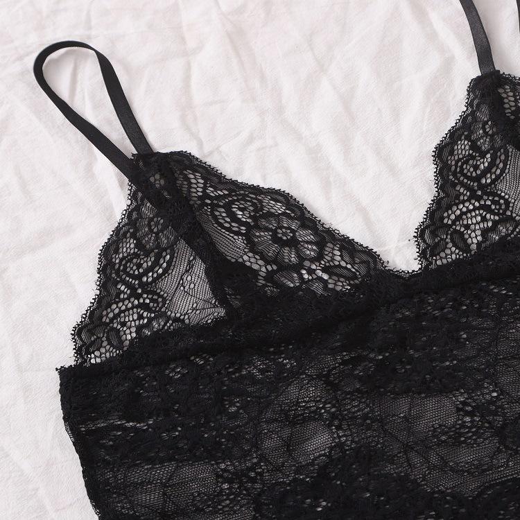 Sexy dreiteiliger Pyjama-Set aus Spitze - Europäischer & Amerikanischer Stil