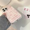 Japanese Style Pink Plaid Bow Phone Case Compatible and Suitable for iPhone15 14 13/12promax
