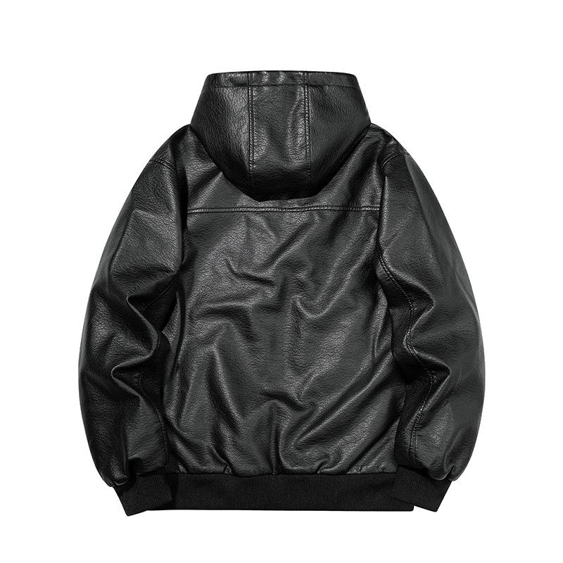Couple pu men's leather jacket new American retro tooling style old money style casual locomotive leather jacket jacket